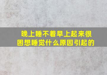 晚上睡不着早上起来很困想睡觉什么原因引起的