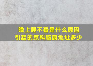 晚上睡不着是什么原因引起的京科脑康地址多少