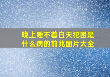 晚上睡不着白天犯困是什么病的前兆图片大全