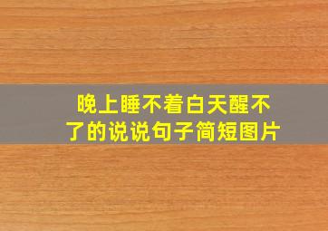 晚上睡不着白天醒不了的说说句子简短图片