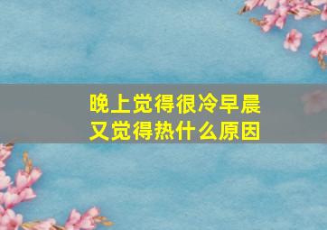 晚上觉得很冷早晨又觉得热什么原因