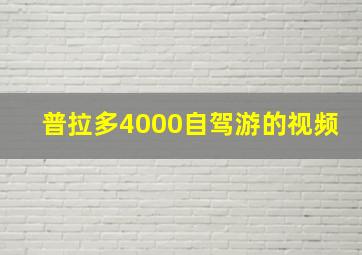 普拉多4000自驾游的视频