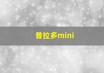 普拉多mini