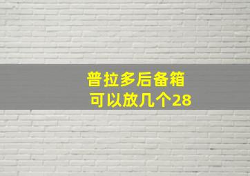 普拉多后备箱可以放几个28