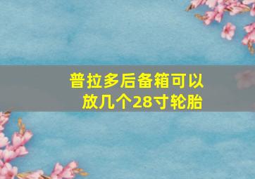 普拉多后备箱可以放几个28寸轮胎