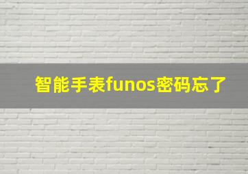 智能手表funos密码忘了