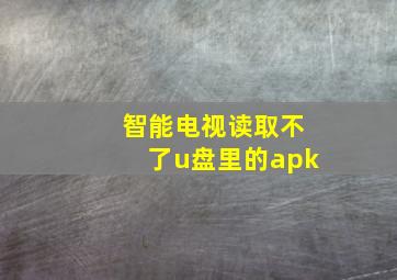 智能电视读取不了u盘里的apk