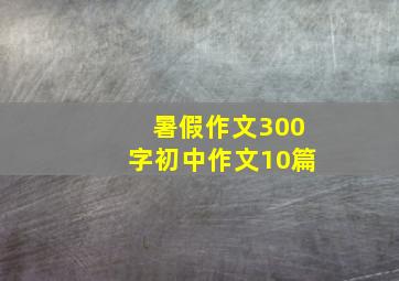 暑假作文300字初中作文10篇