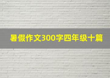 暑假作文300字四年级十篇