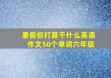 暑假你打算干什么英语作文50个单词六年级