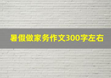 暑假做家务作文300字左右