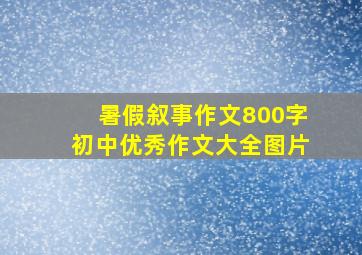 暑假叙事作文800字初中优秀作文大全图片