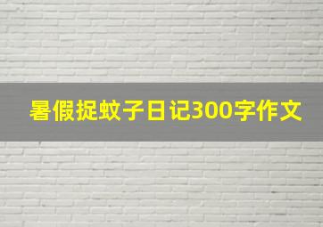 暑假捉蚊子日记300字作文