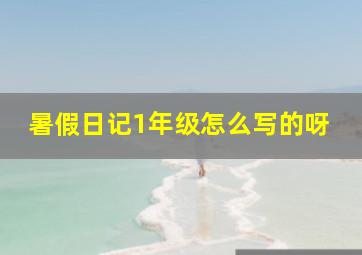 暑假日记1年级怎么写的呀