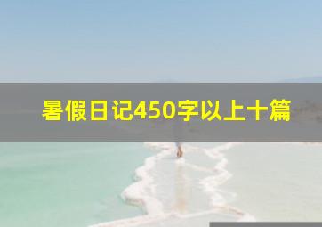 暑假日记450字以上十篇