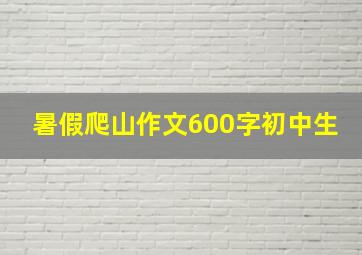 暑假爬山作文600字初中生