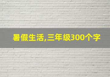 暑假生活,三年级300个字