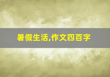 暑假生活,作文四百字