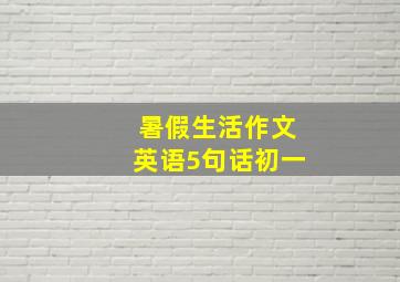 暑假生活作文英语5句话初一