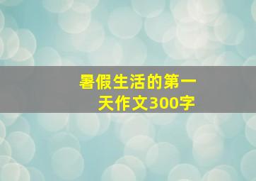 暑假生活的第一天作文300字