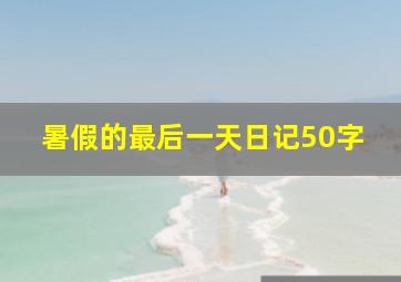 暑假的最后一天日记50字