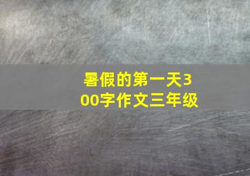 暑假的第一天300字作文三年级