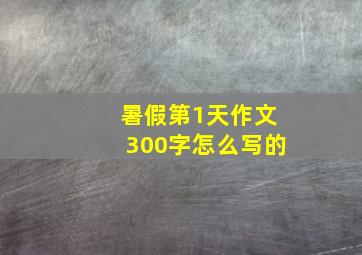 暑假第1天作文300字怎么写的