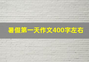 暑假第一天作文400字左右