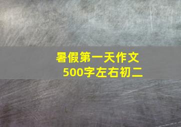 暑假第一天作文500字左右初二