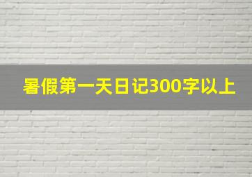 暑假第一天日记300字以上