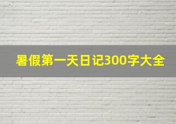 暑假第一天日记300字大全