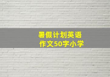 暑假计划英语作文50字小学