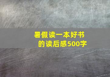 暑假读一本好书的读后感500字