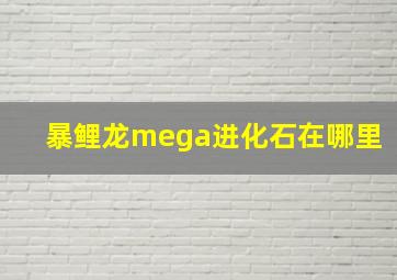 暴鲤龙mega进化石在哪里