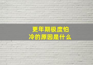 更年期极度怕冷的原因是什么