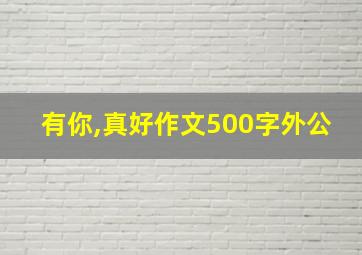 有你,真好作文500字外公