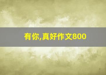 有你,真好作文800