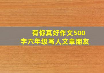 有你真好作文500字六年级写人文章朋友