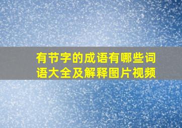 有节字的成语有哪些词语大全及解释图片视频