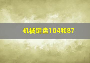 机械键盘104和87