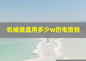 机械键盘用多少w的电烙铁