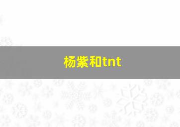 杨紫和tnt