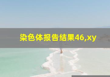 染色体报告结果46,xy