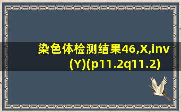 染色体检测结果46,X,inv(Y)(p11.2q11.2)