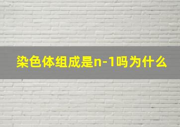 染色体组成是n-1吗为什么