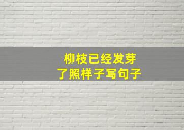 柳枝已经发芽了照样子写句子