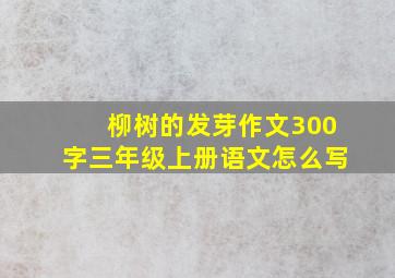 柳树的发芽作文300字三年级上册语文怎么写