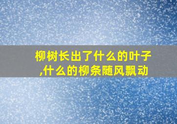 柳树长出了什么的叶子,什么的柳条随风飘动