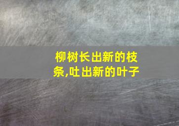 柳树长出新的枝条,吐出新的叶子