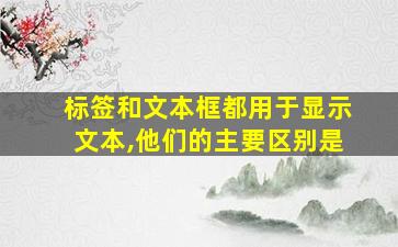 标签和文本框都用于显示文本,他们的主要区别是